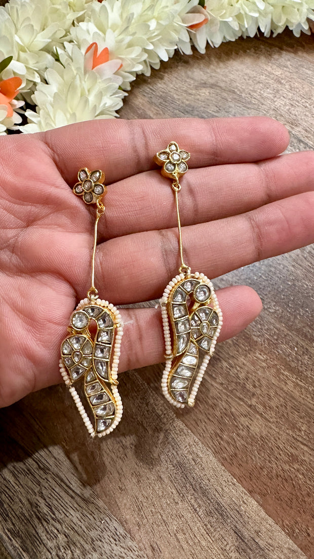 kemp stone and kundan earrings