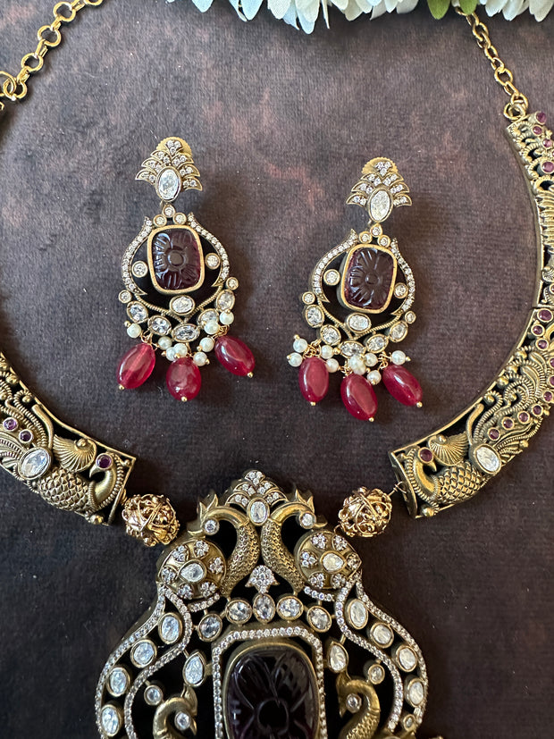Necklace with earring