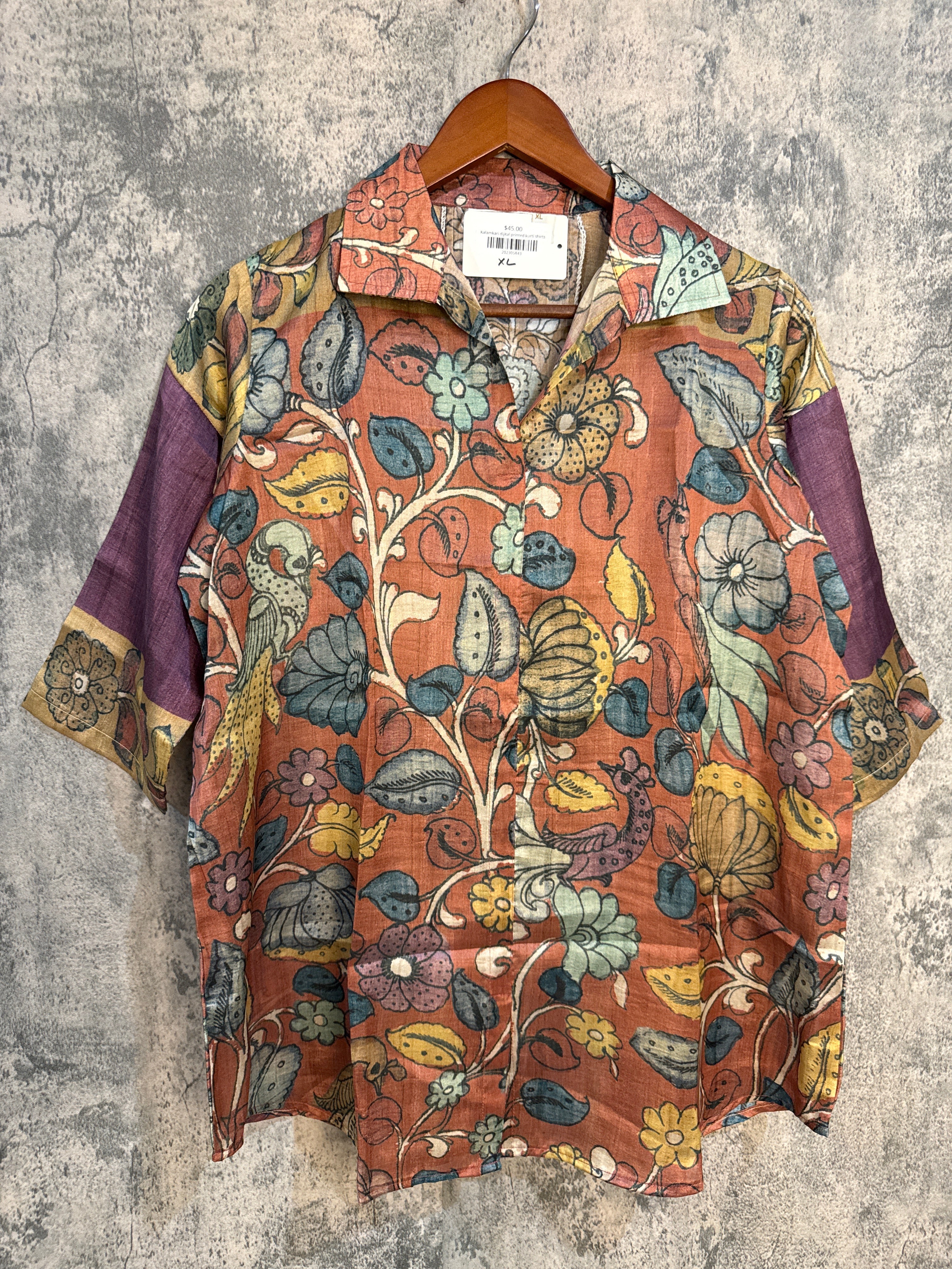 Kalamkari dijital printed kurti shirts