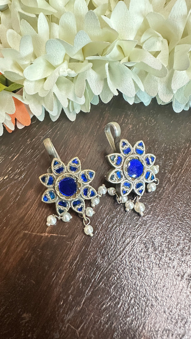 Silver Bugadis with kemp stones
