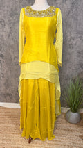 Yellow designer top and bottom