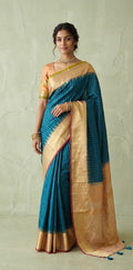 Pure silk handloom Gadwal saree with stitched blouse