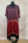 Designer Ajrakh modal silk dress