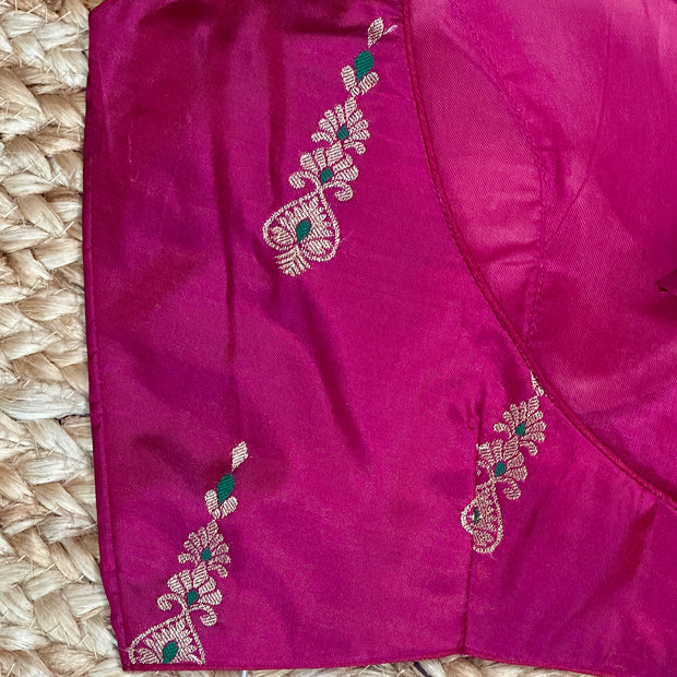 Magenta silk blouse