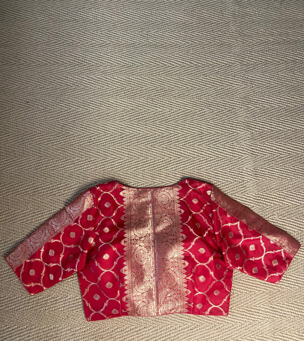 Red tissue silk blouse