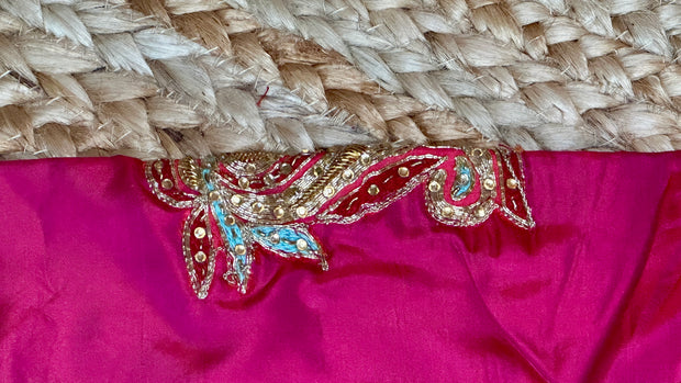 Pink silk blouse