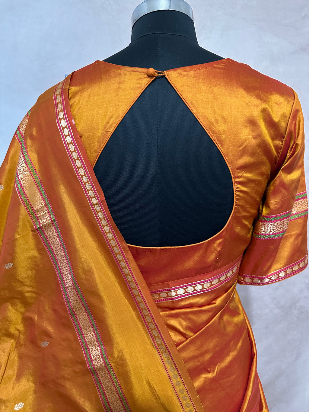 Handloom Pure katan banarsi soft silk saree with stitched blouse