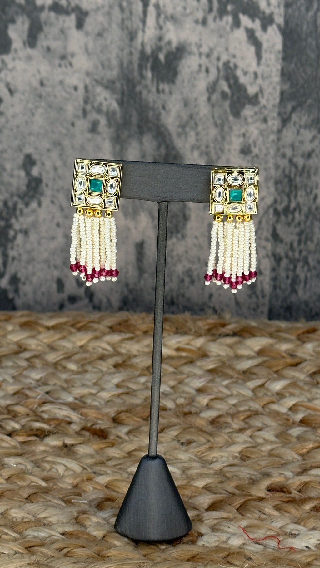 Choker with green and kundan stone