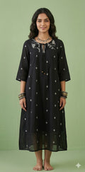 Handloom jamdani cotton dress