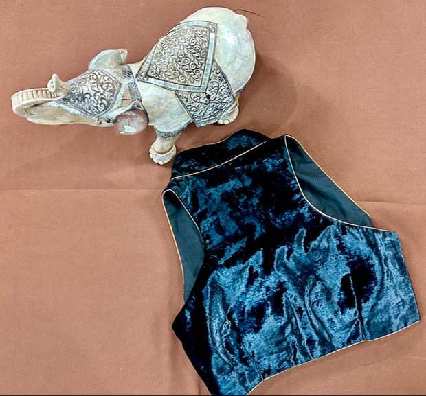 Black velvet blouse