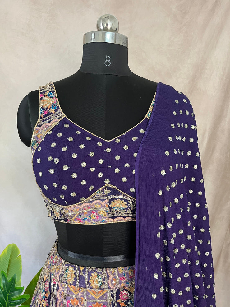 Purple lehanga