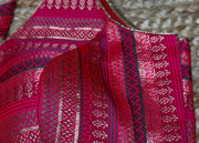 Pink brocade banarsi sleeveless blouse