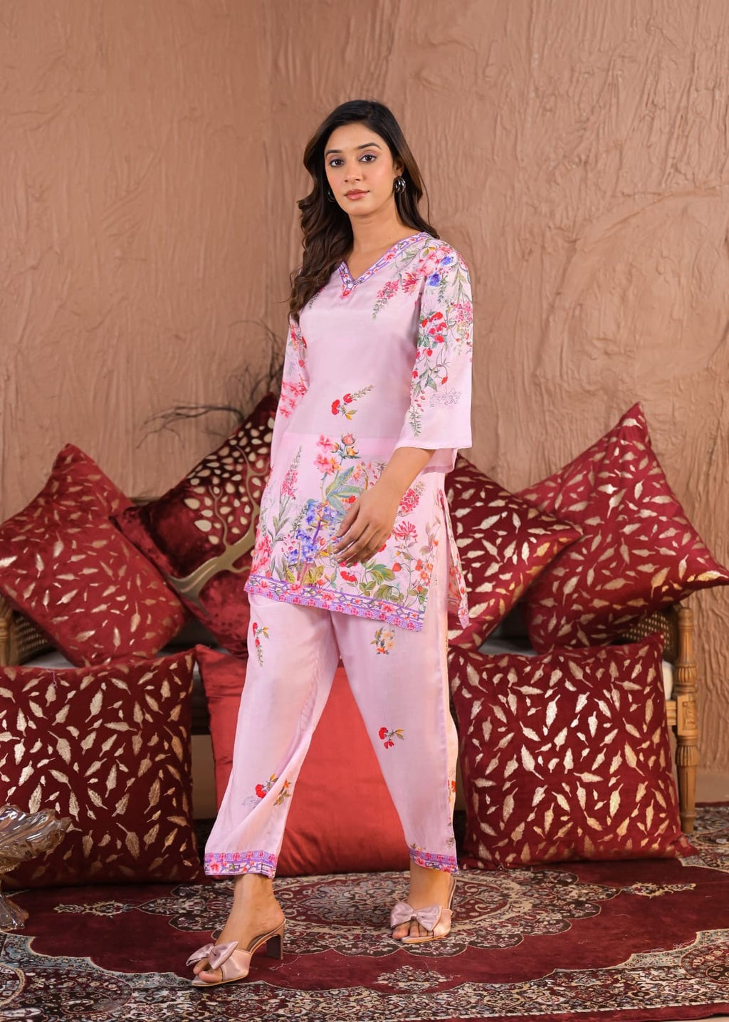 Pink printed cord set