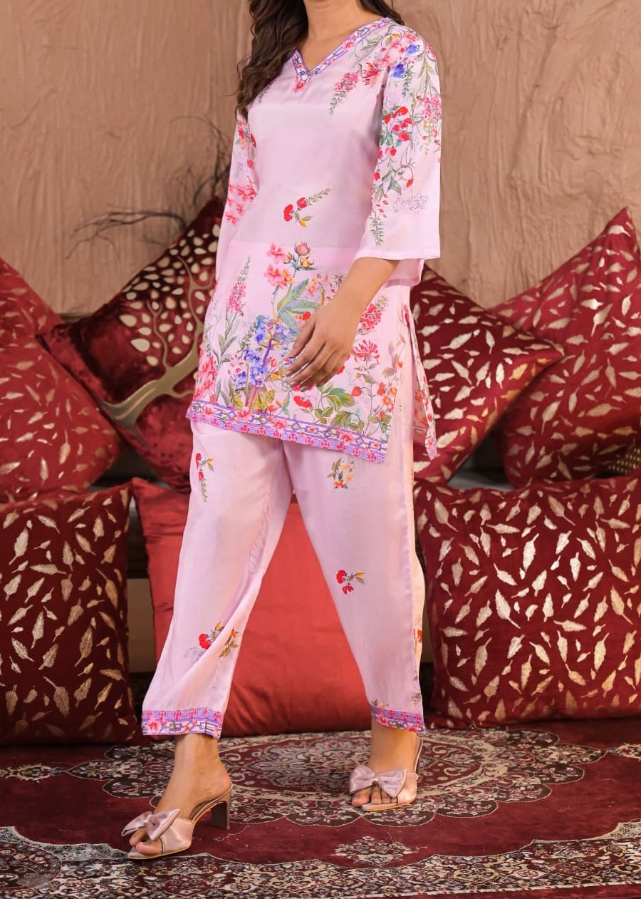 Pink printed cord set