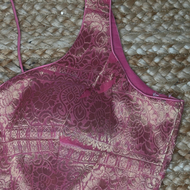 Light pink brocade blouse