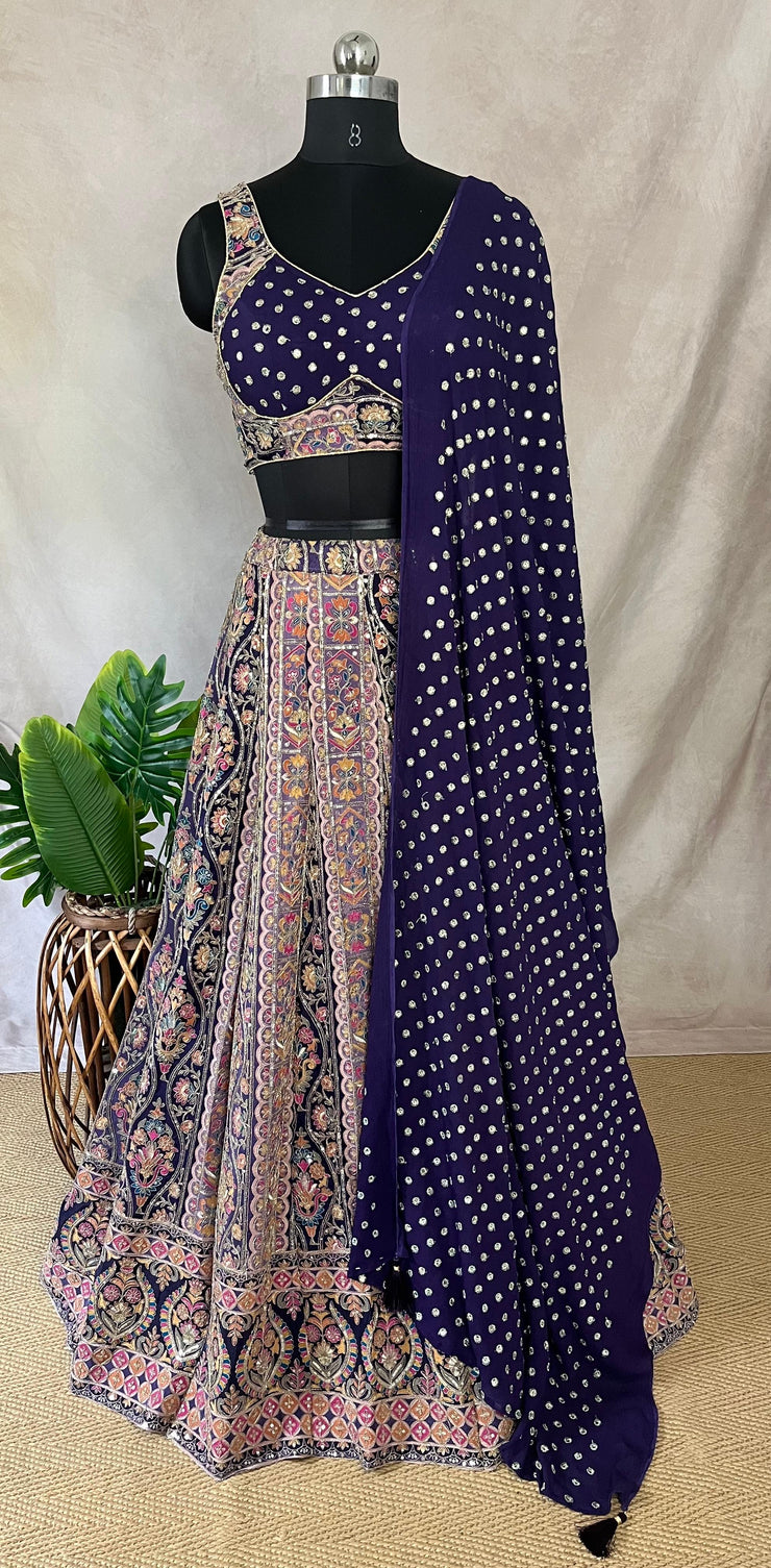 Purple lehanga