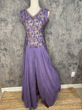 Lilac banarsi short top with pallazo pants