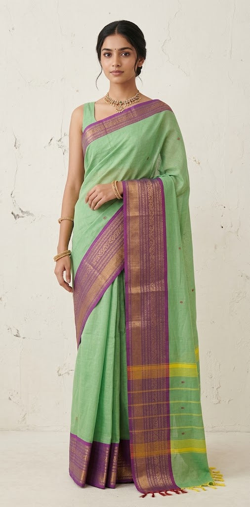 Kanchivaram cotton handloom saree , no BP