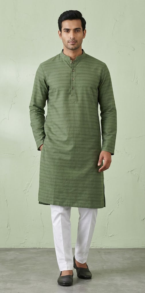Soft cotton kurta with small weaved sequins
