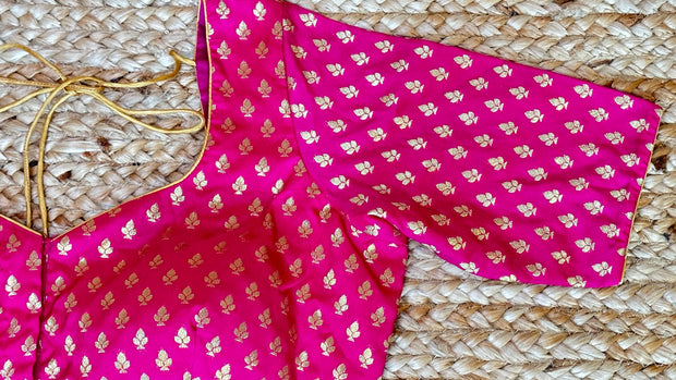 Pink brocade blouse