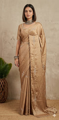 Modal silk saree with hand embroidery and stitched blouse