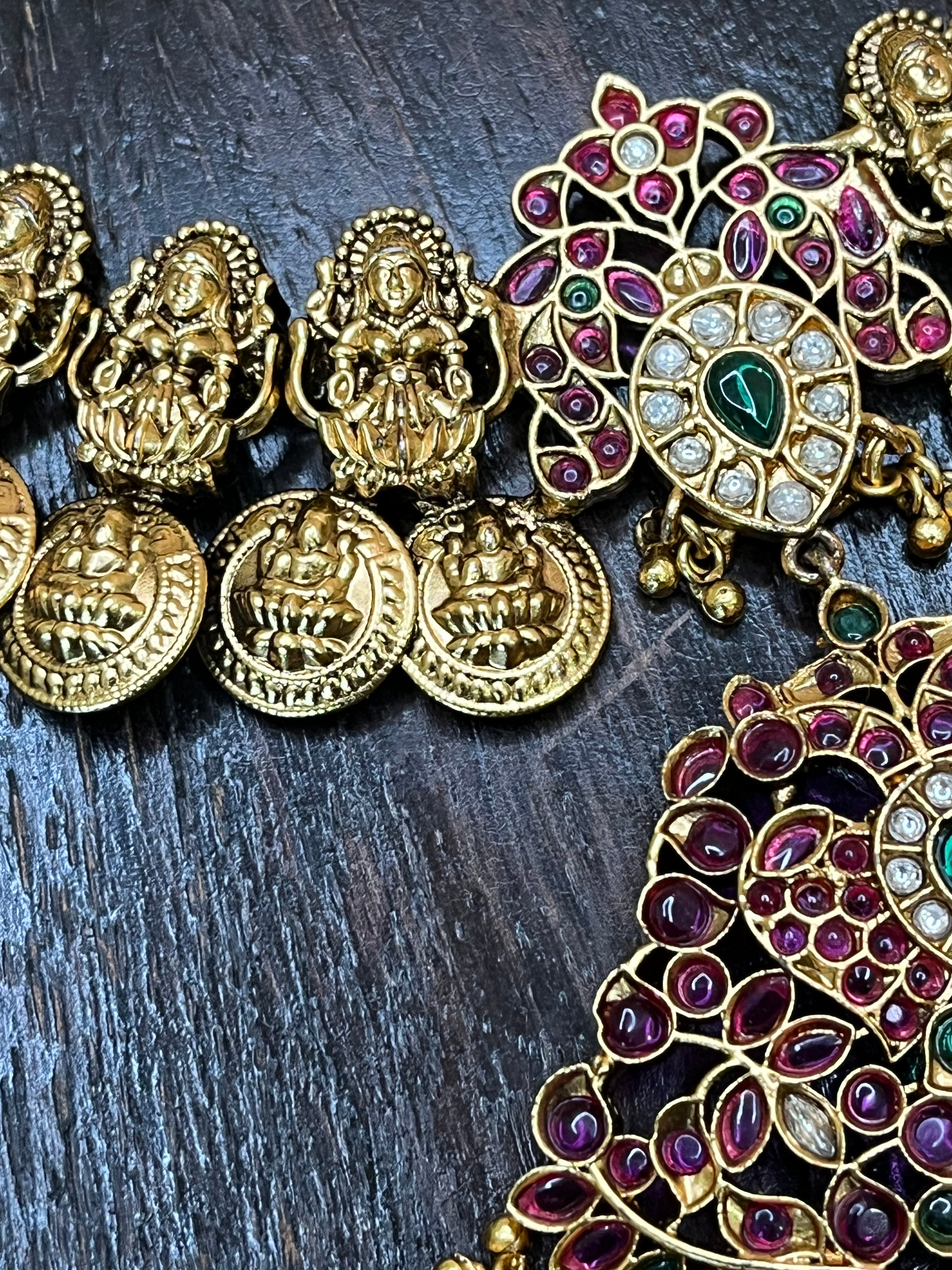 Necklace with pendent and jhumka