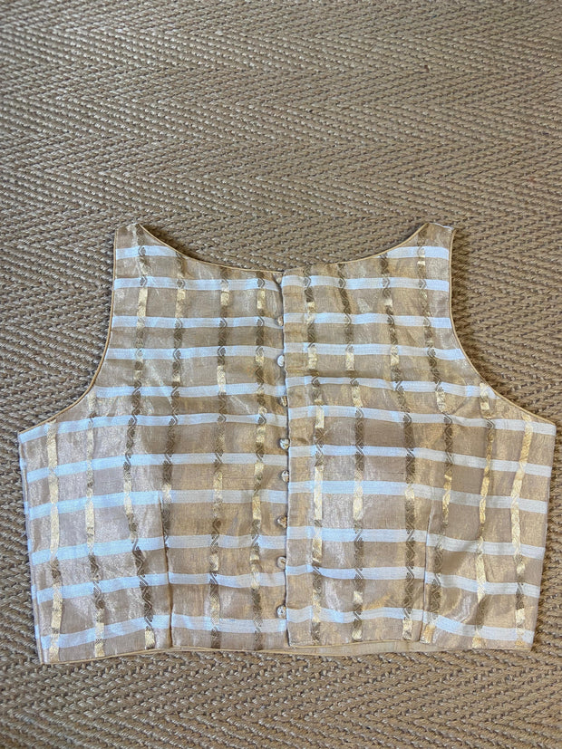Gold tissue blouse