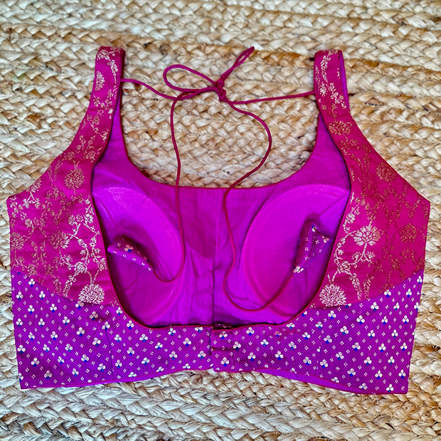 Purple brocade blouse
