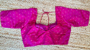 Magenta silk blouse
