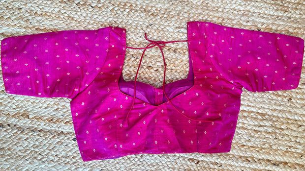 Magenta silk blouse