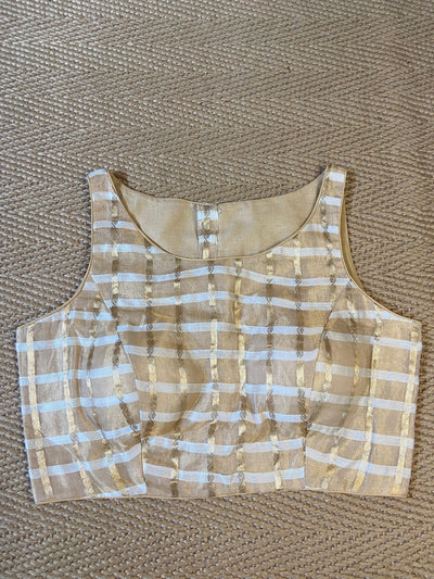 Gold tissue blouse