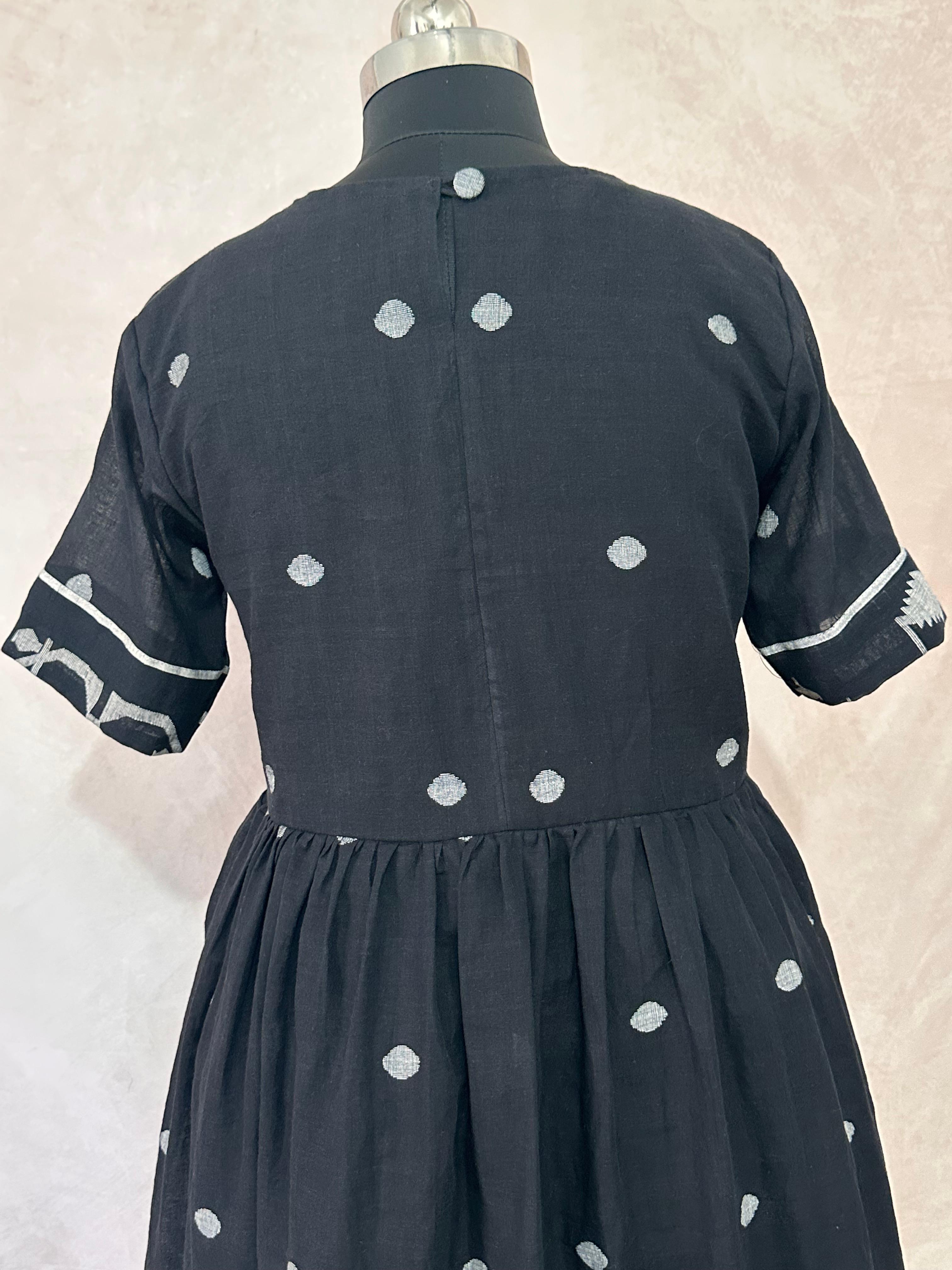 Handloom jamdani cotton dress