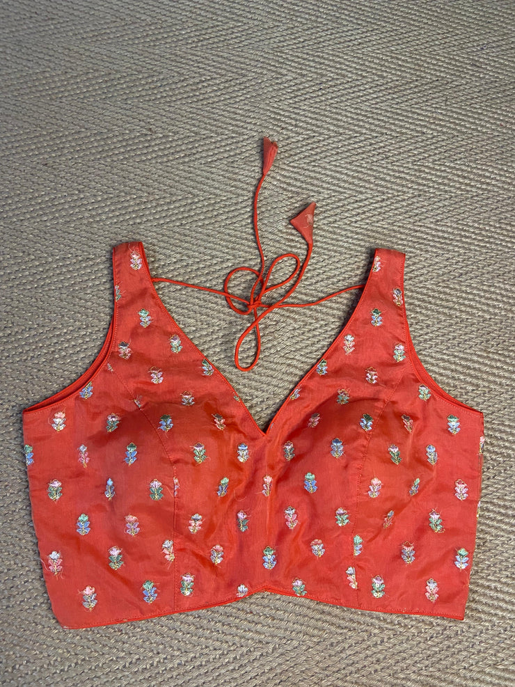 Orange Organza blouse