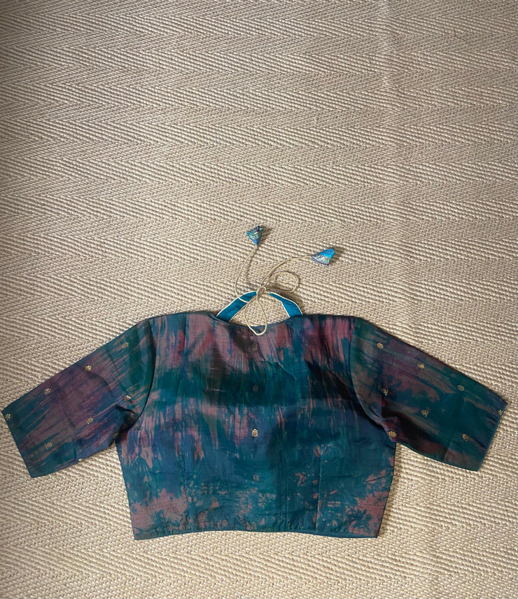 Green 2 in one masaba style blouse