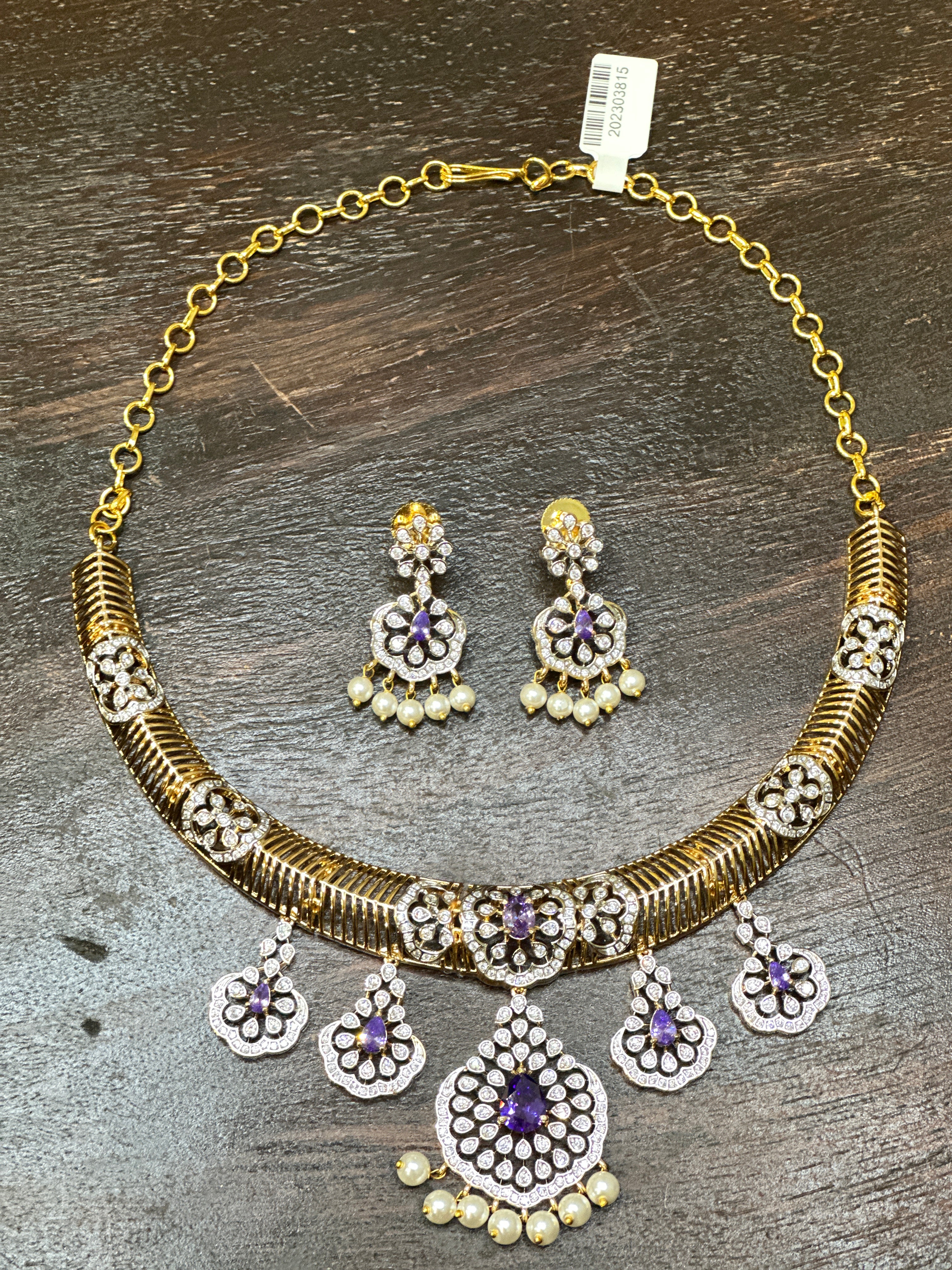Necklace with earring