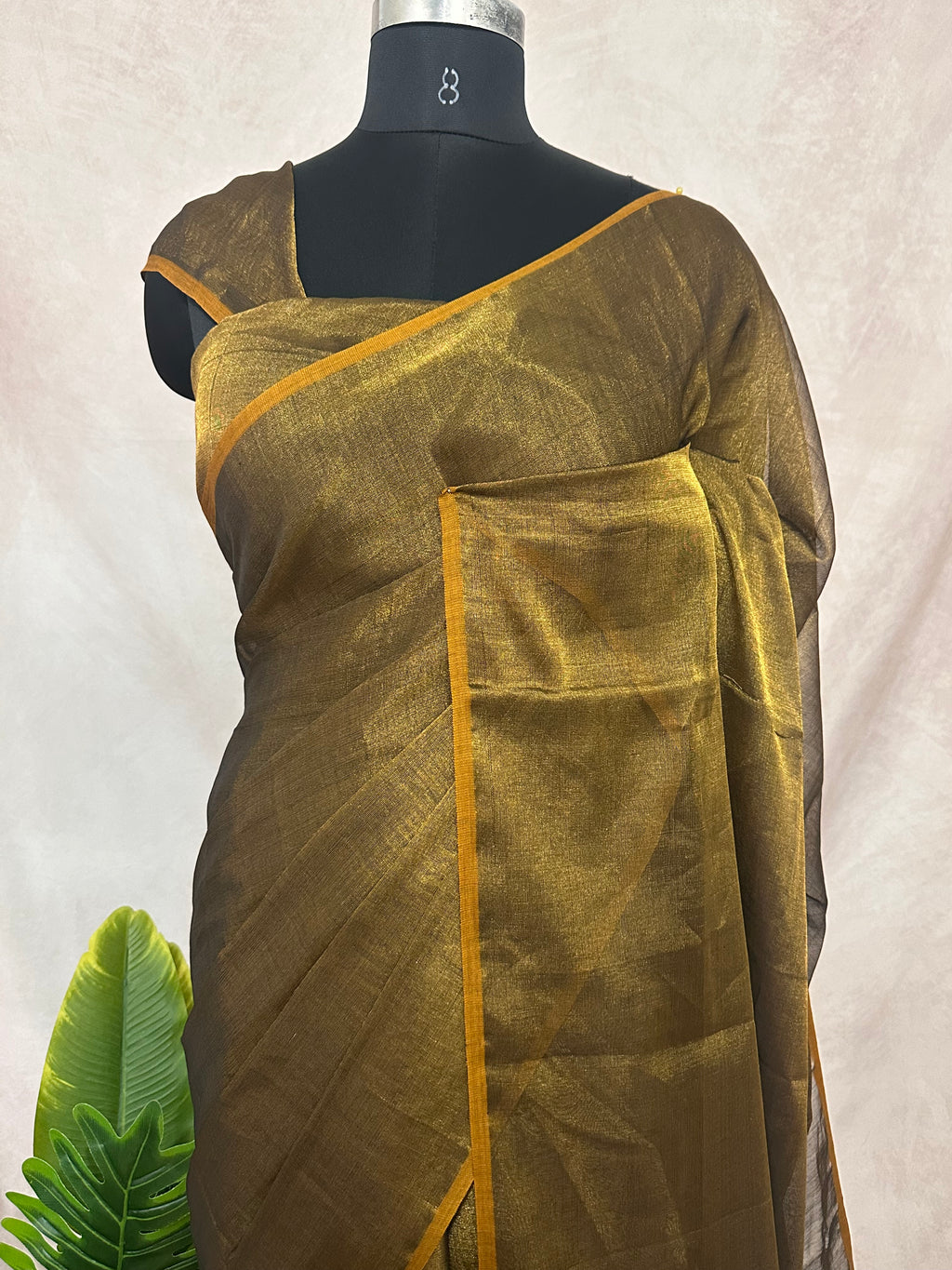 Pure Tissue linen tested Zari saree, no BP