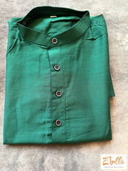 16 Yr Boys Cotton Silk Green Kurta Boy Kids Set