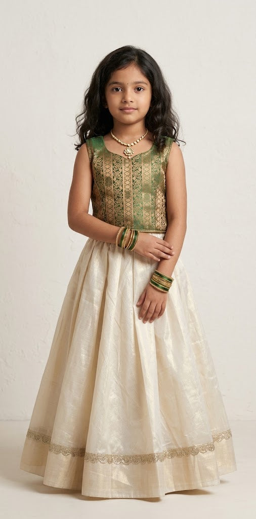 Onam skirt and blouse - 5 yr