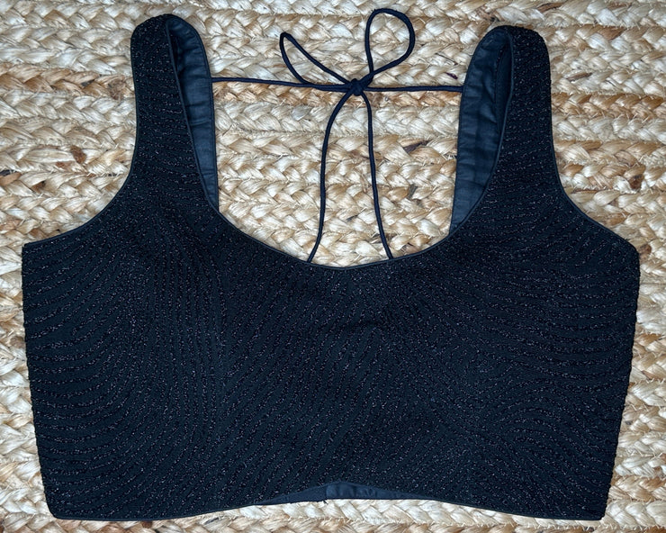 Black designer blouse