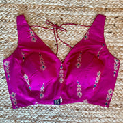 Magenta silk blouse