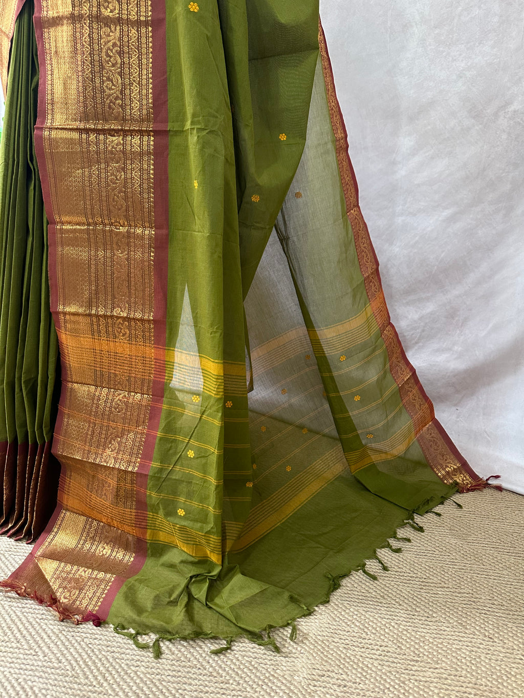 Kanchivaram cotton handloom saree , no BP