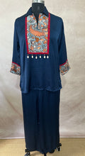 Blue modal silk cord set