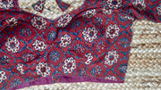 Short-sleeve Ajrakh blouse