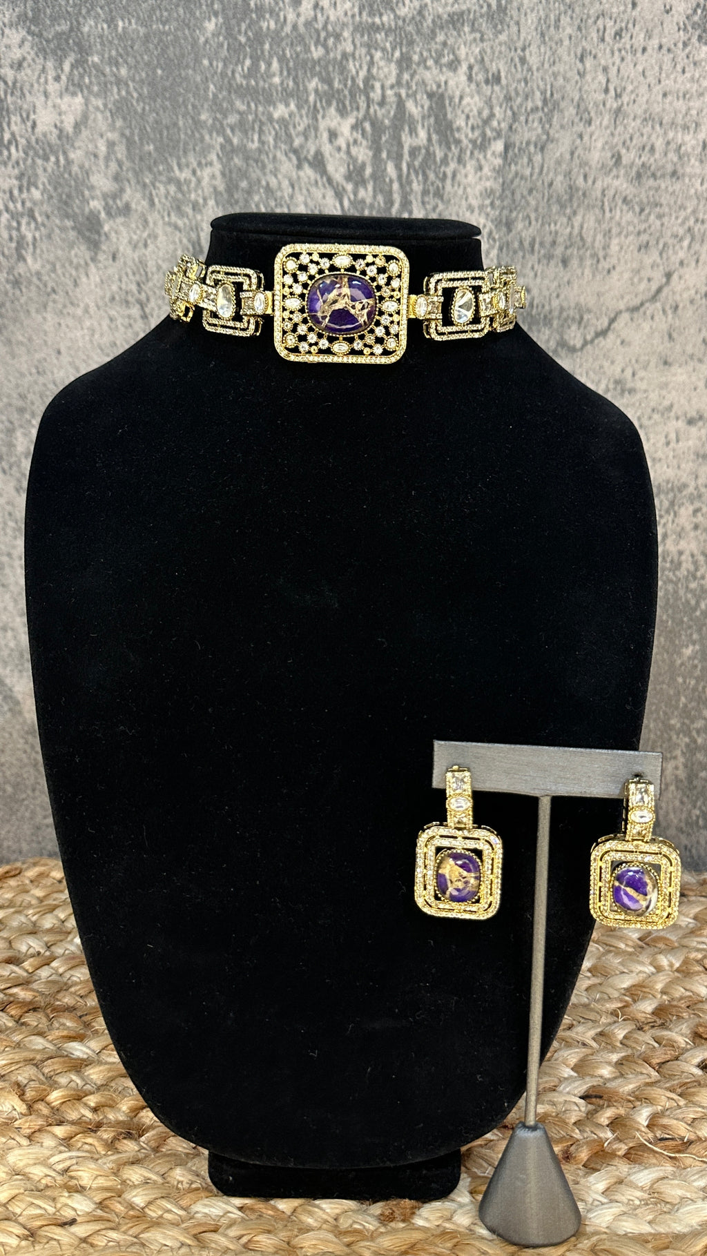 Designer choker with earring