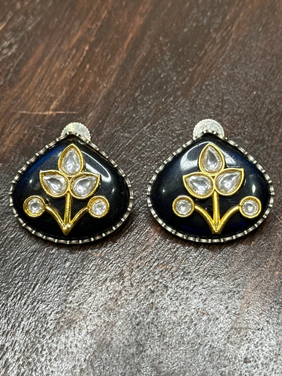 Studs with meenakari