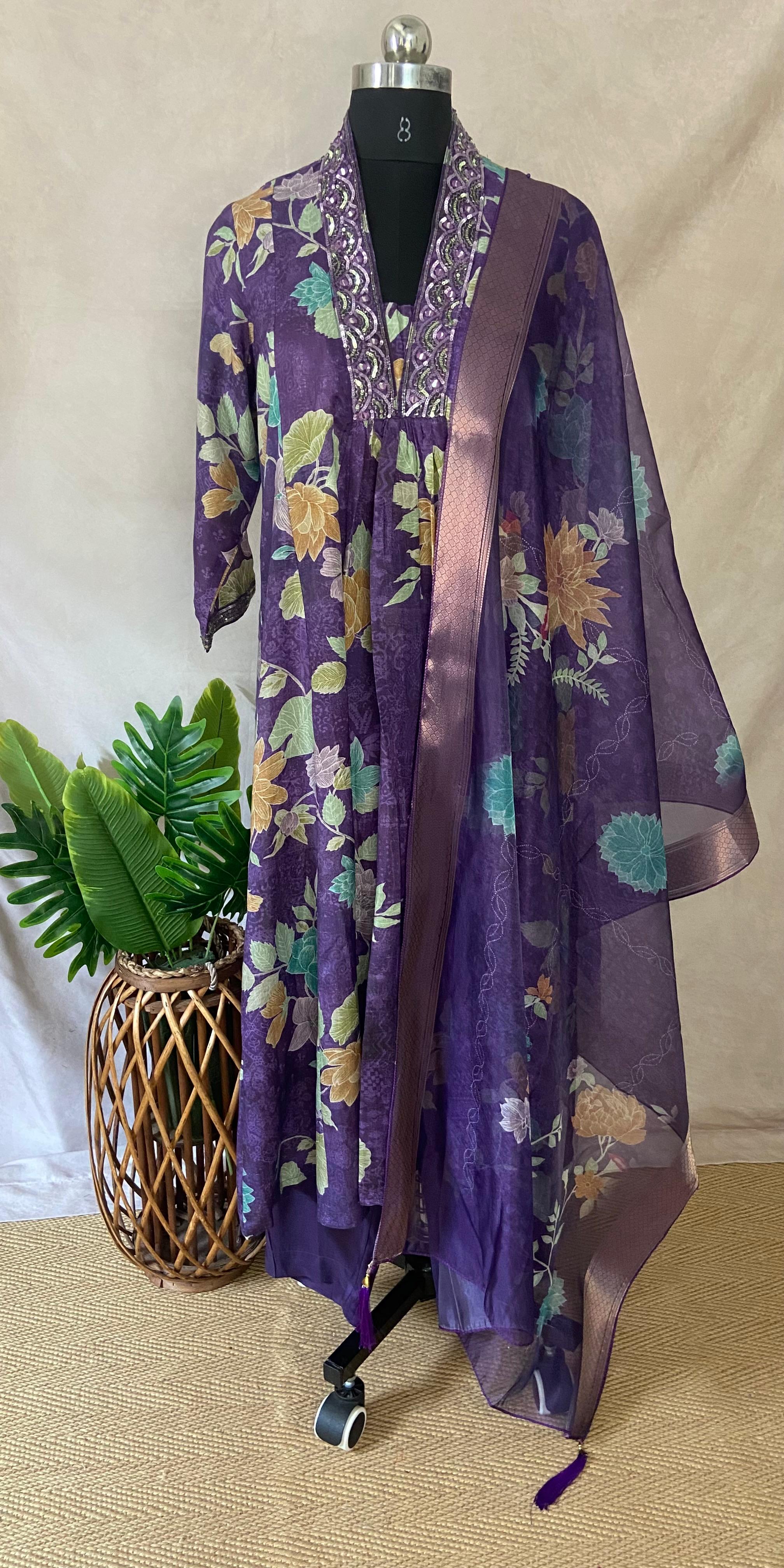 Purple kurti set