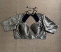 Black Banarsi brocade blouse