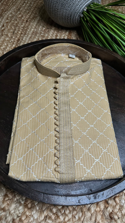 Sandalwood color soft cotton fabric kurta - 38