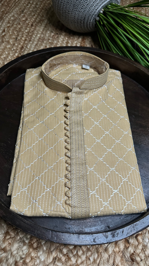 Sandalwood color soft cotton fabric kurta - 38