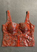 Orange banarsi brocade long top